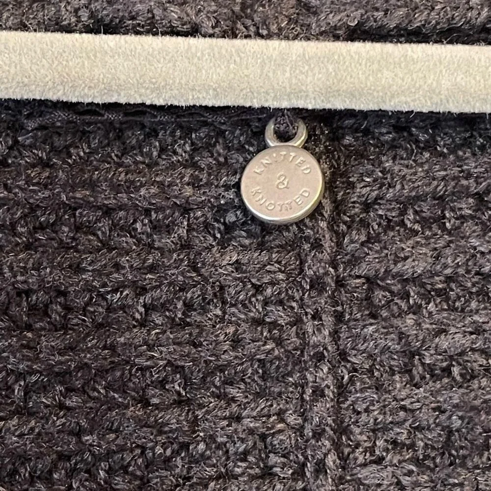 Anthropologie Knitted & Knotted Wool Blend Open Sweater Long‎ Cardigan